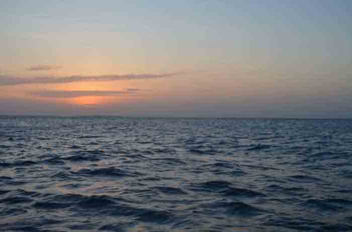 Sonnenuntergang auf dem Indischen Ozean